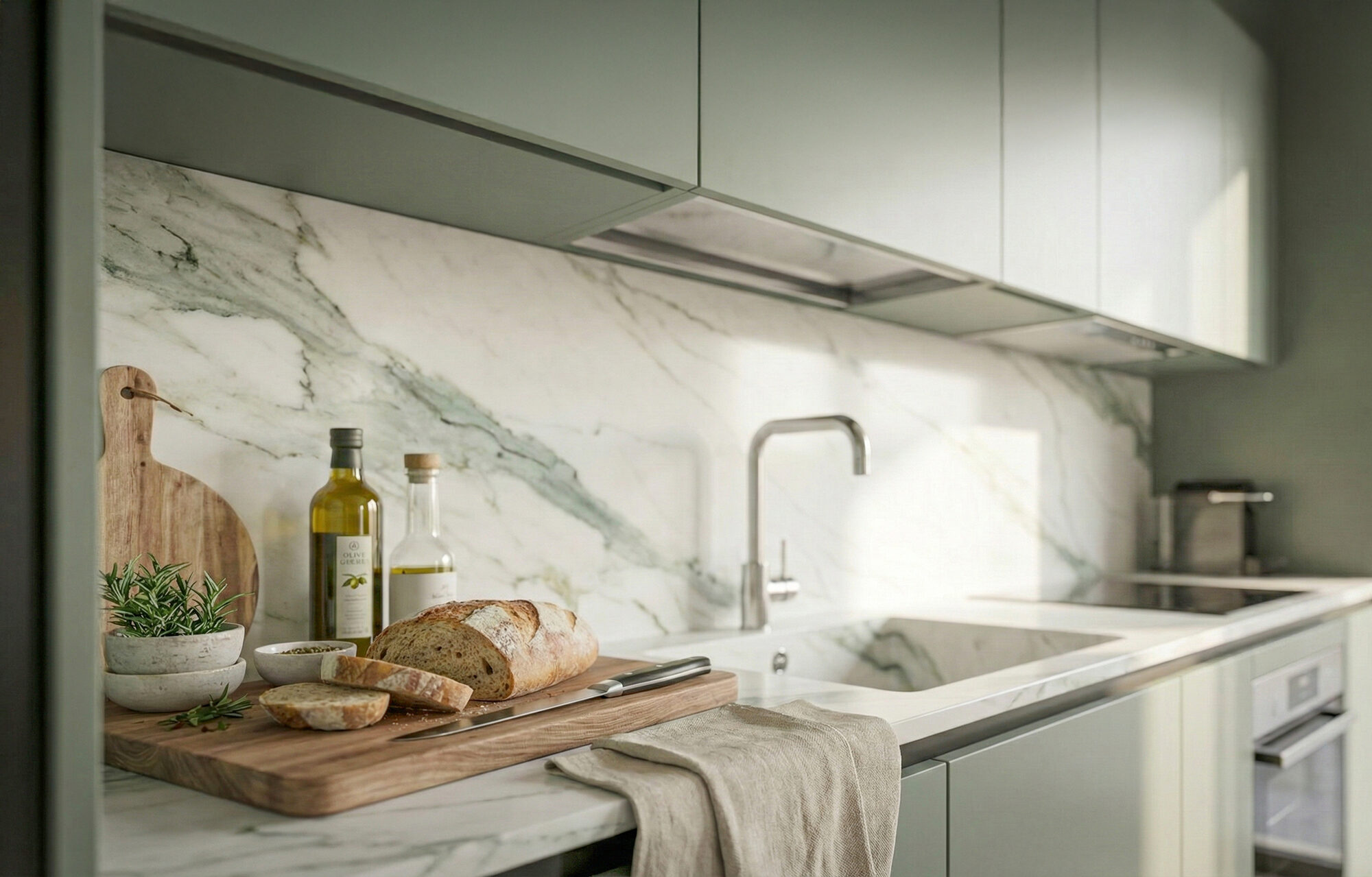 Dettaglio lavabo in marmo
